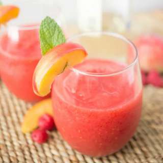 Raspberry Peach Wine Slushie