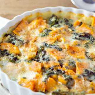 Sweet Potato and Kale Gratin