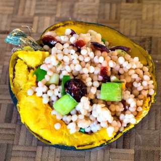 Couscous & Cranberry Stuffed Acorn Squash