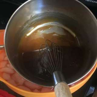 Fried Apple Cake with Caramel Icing