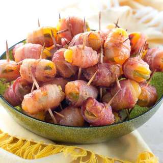 Bacon Wrapped Apricots with Jalapenos