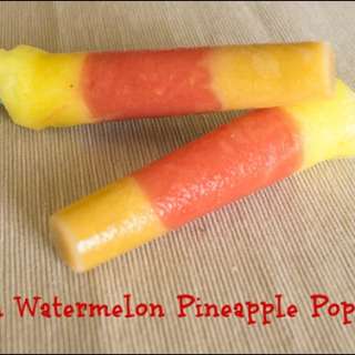 Peach Watermelon Pineapple Fruit Ice Pops