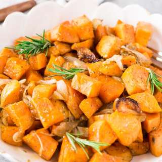 Rosemary Roasted Sweet Potatoes and Onions