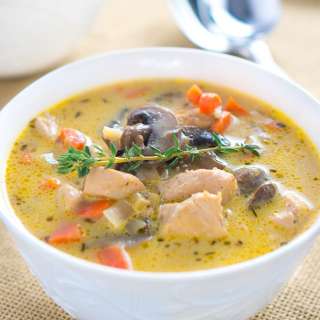 Creamy Chicken and Mushroom Soup