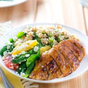 Balsamic-Glazed Chicken with Citrus Salad & Quinoa