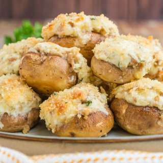 Three Cheese Stuffed Mushrooms