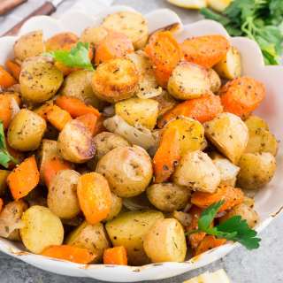 Roasted Potatoes and Carrots