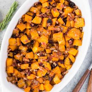 Roasted Butternut Squash with Bacon