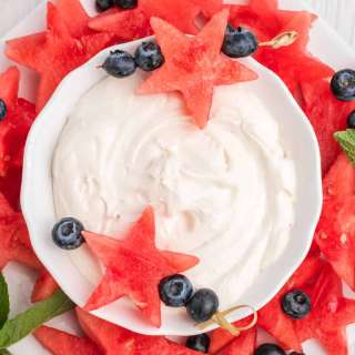 Watermelon Stars with Fruit Dip
