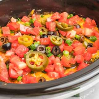Slow Cooker 7-Layer Chili Cheese Dip