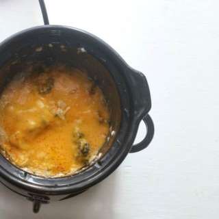 Broccoli Cheese Casserole for Two in a Crockpot