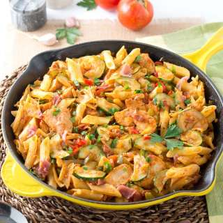 Italian Chicken and Prosciutto Pasta Skillet