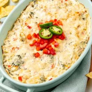 15 Minute Jalapeno Spinach & Artichoke Dip