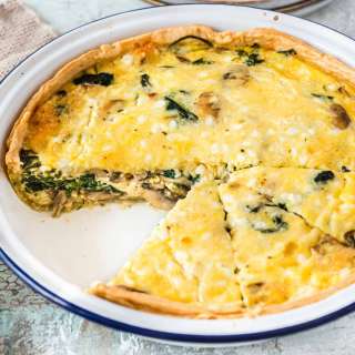 Spinach and Mushroom Quiche