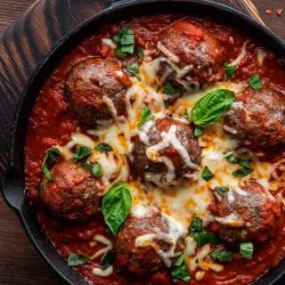 Cheesy Meatball Bake