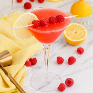 Raspberry Lemon Drop Martinis