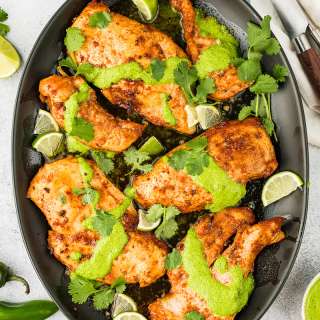Peruvian Chicken with Green Sauce