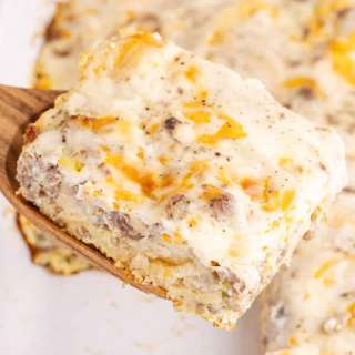Biscuits and Gravy Breakfast Casserole