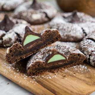 Chocolate Mint Blossom Cookies