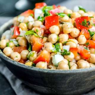Mediterranean Chickpea Salad {Salada de Grao de Bico}