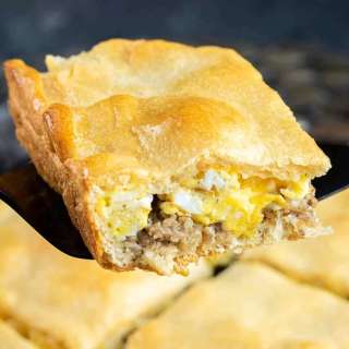 Eggs and Sausage Crescent Roll Breakfast Casserole