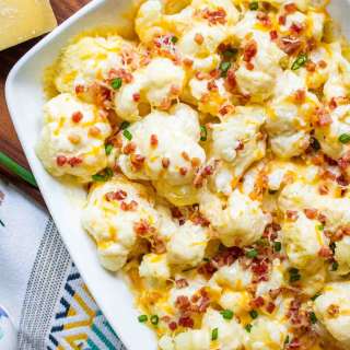 Baked Cauliflower with Cheese Casserole