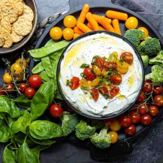 Whipped Ricotta Dip with Tomatoes