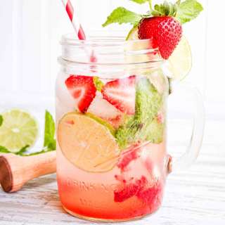 Strawberry Mojito Mocktail - Infused Sparkling Water