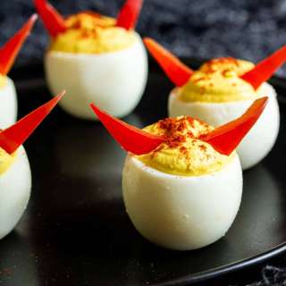 Keto Halloween Deviled Eggs