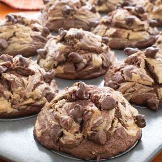 Chocolate Peanut Butter Banana Muffins