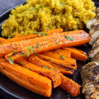 Hot Honey Roasted Carrots