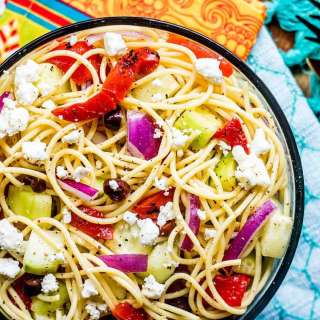 Greek Spaghetti Salad