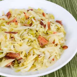 Tangy Sautéed Cabbage and Onions with Bacon