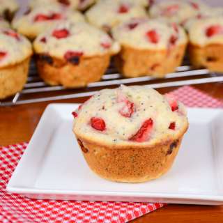 Strawberry Lemon Poppy Seed Muffins