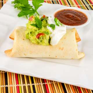 Baked Bean and Cheese Chimichangas
