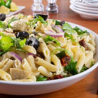 Pasta Salad with Sun-dried Tomatoes, Olives, and Arugula