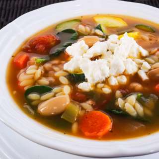 Vegetable, White Bean, and Orzo Soup