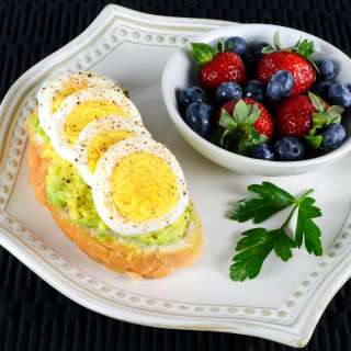 Egg & Avocado Open-Faced Sandwich