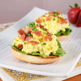 Open-Faced Egg Salad Sandwich with Bacon and Chives
