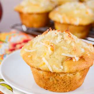 Coconut Peach Muffins