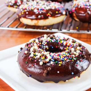 Baked Donuts with Chocolate Glaze