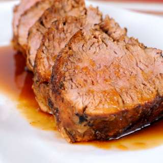 Pan-Grilled Ginger-Honey Pork Tenderloin