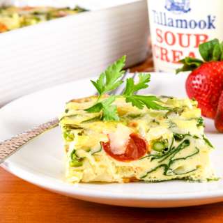 Veggie, Potato, and Gruyere Egg Casserole