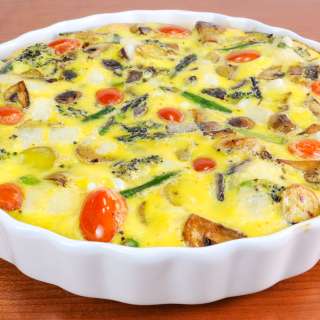 Roasted Vegetable and Swiss Cheese Baked Frittata