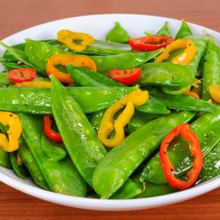 Sesame Snow Peas and Peppers