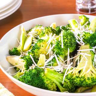 Browned Butter Broccoli with Mizithra Cheese