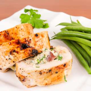 Ricotta, Mushroom, and Herb Stuffed Chicken Breasts