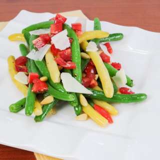 Green Bean, Yellow Bean, and Tomato Salad with White Balsamic Vinaigrette