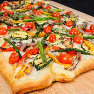 Grilled Vegetable and Smoked Fontina Pizza
