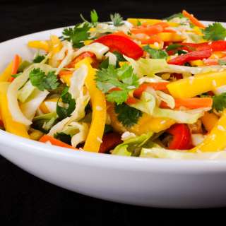Asian Cabbage Mango Slaw
